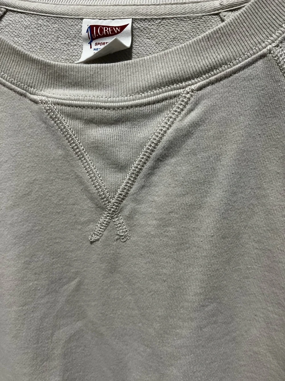 Jcrew crewneck sportswear sweater. Cream color. Great condition. Size M